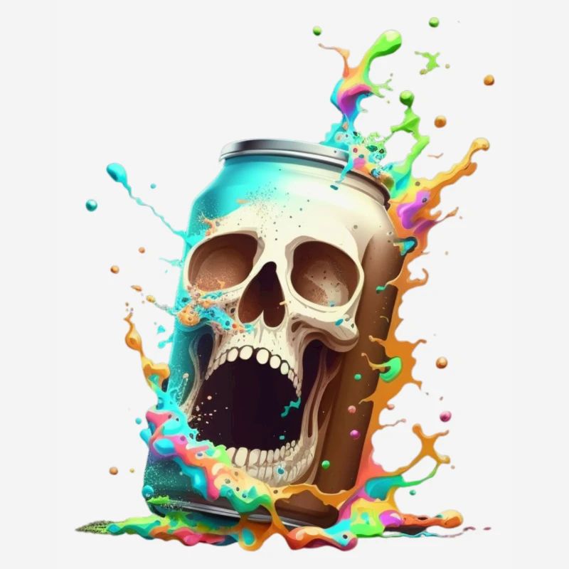 Bierdose Totenkopf Explosion