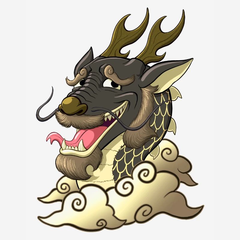 Funny Black Dragon