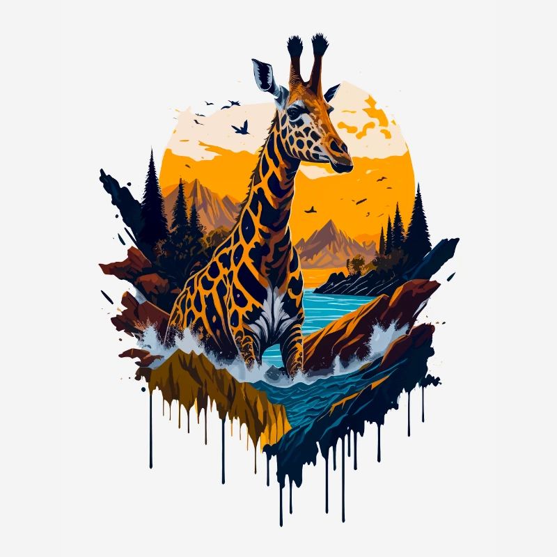 Schöne abstrakte Giraffe