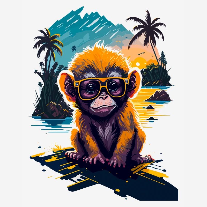 Cooler Affe