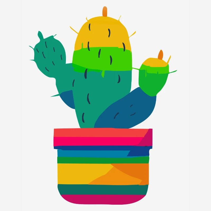 Mexican colored cactus