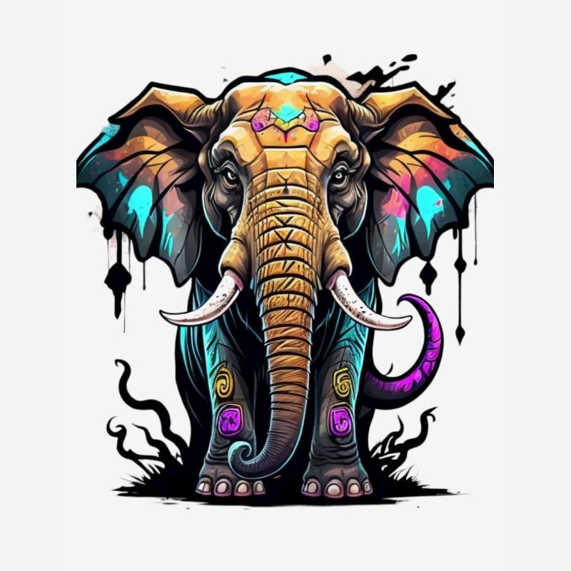 Graffiti Elefant