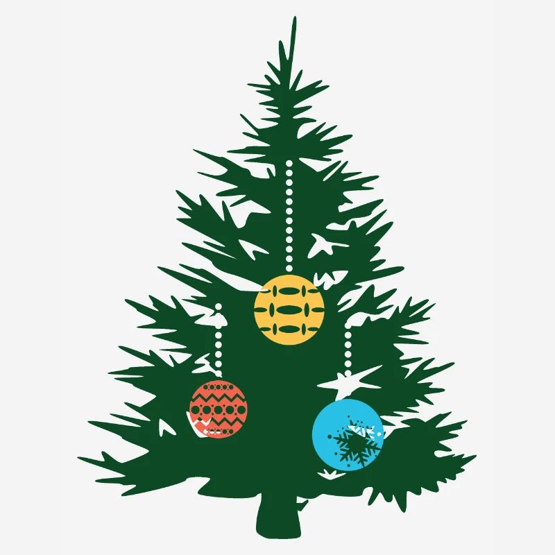 Sapin avec boules de Noël forêt de sapins Noël