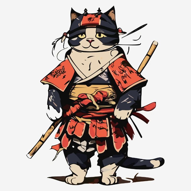 Chat samouraï