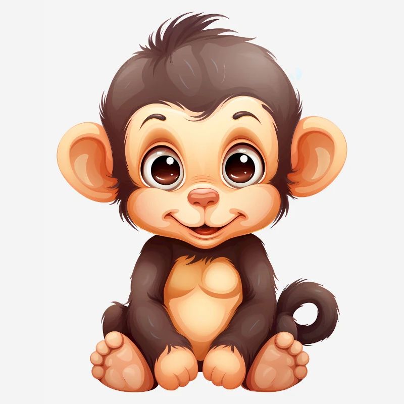 Bébé chimpanzé mignon