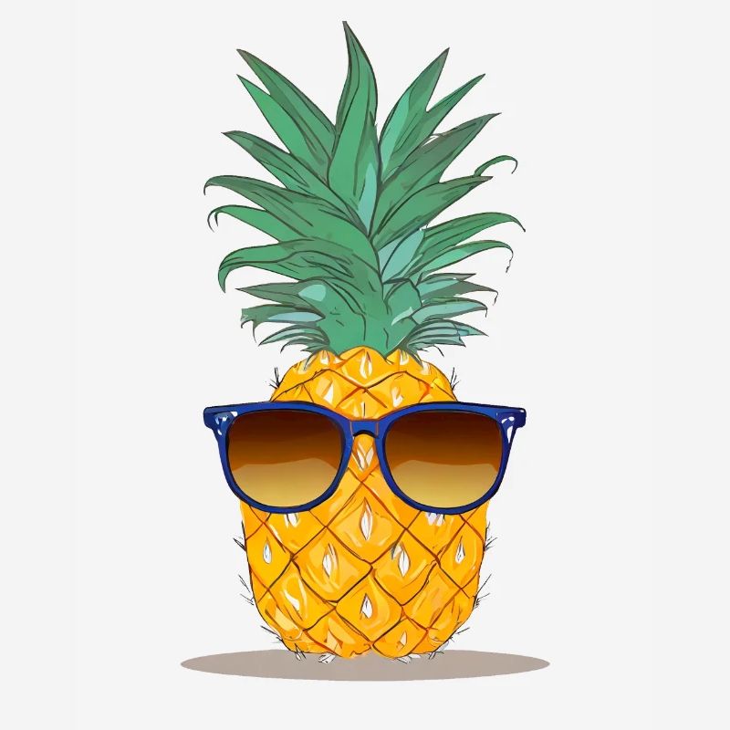Pineapple with sunglasses