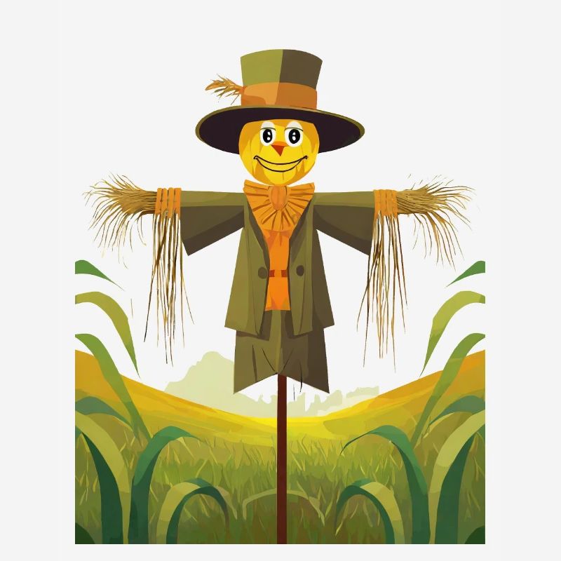 Vogelscheuche auf einem Feld