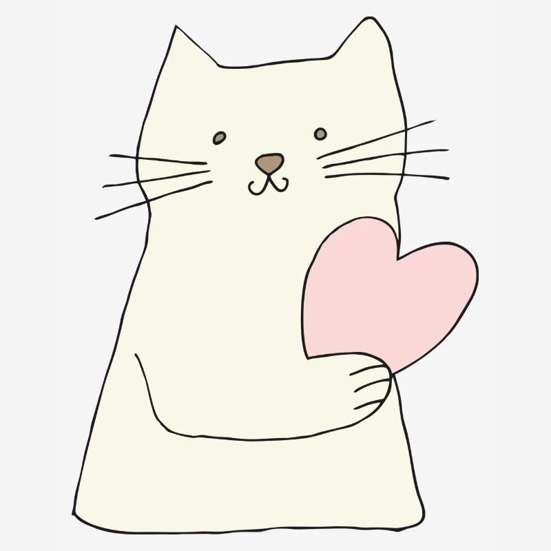 Chat avec cœur
