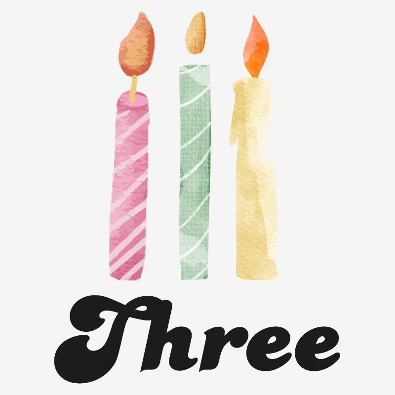3e anniversaire bougie