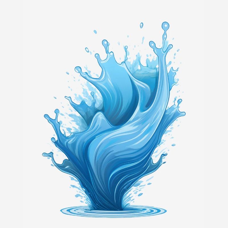 Blauer Wasser Spritzer