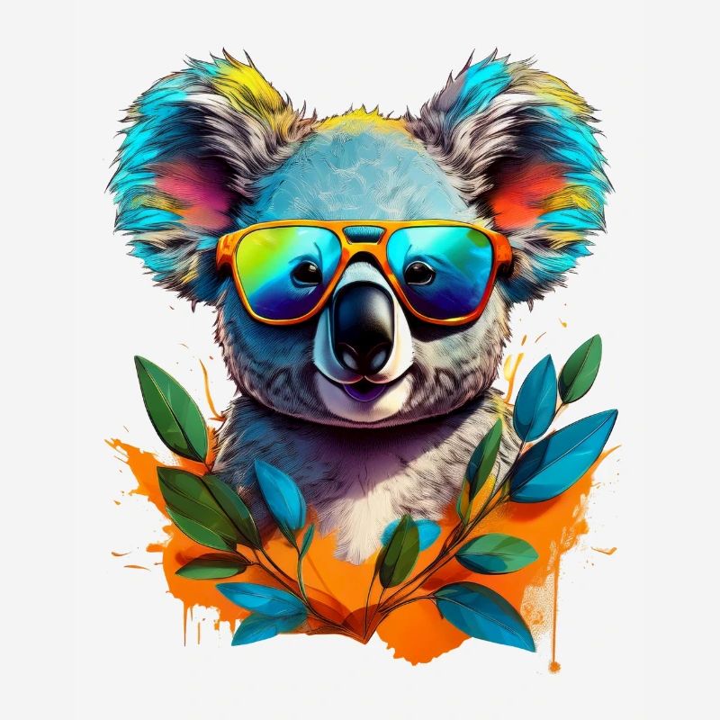 Cool koala with sunglasses