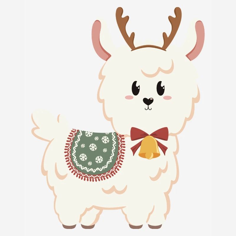 White alpaca for Christmas