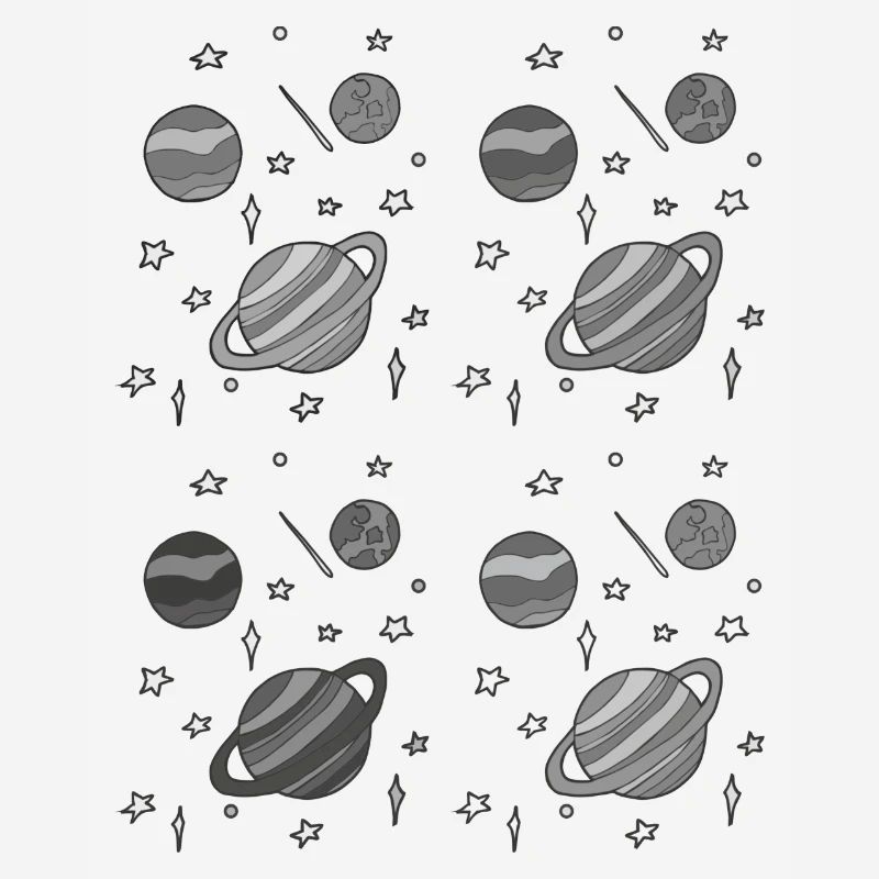 Planet pattern grayscale
