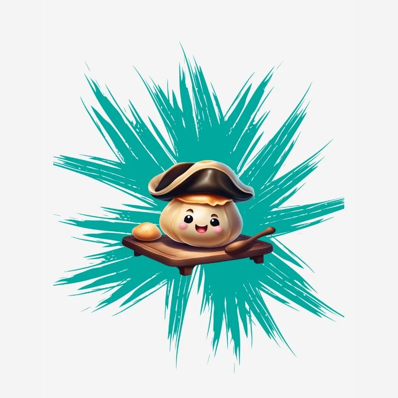 Yeast dumpling on graffiti