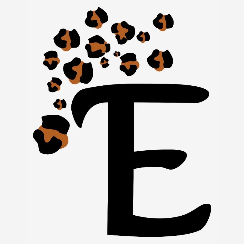 Letter e leopard patterns
