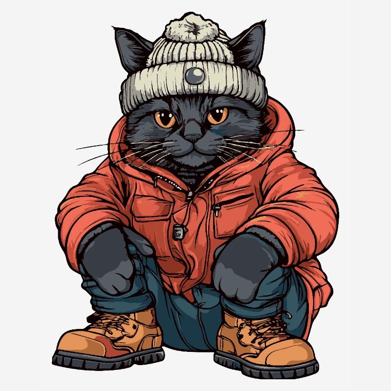 Cat Funny Winter