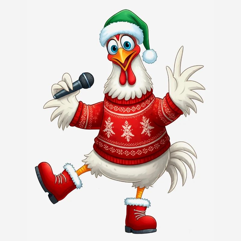 Pull de poule chantante de vacances