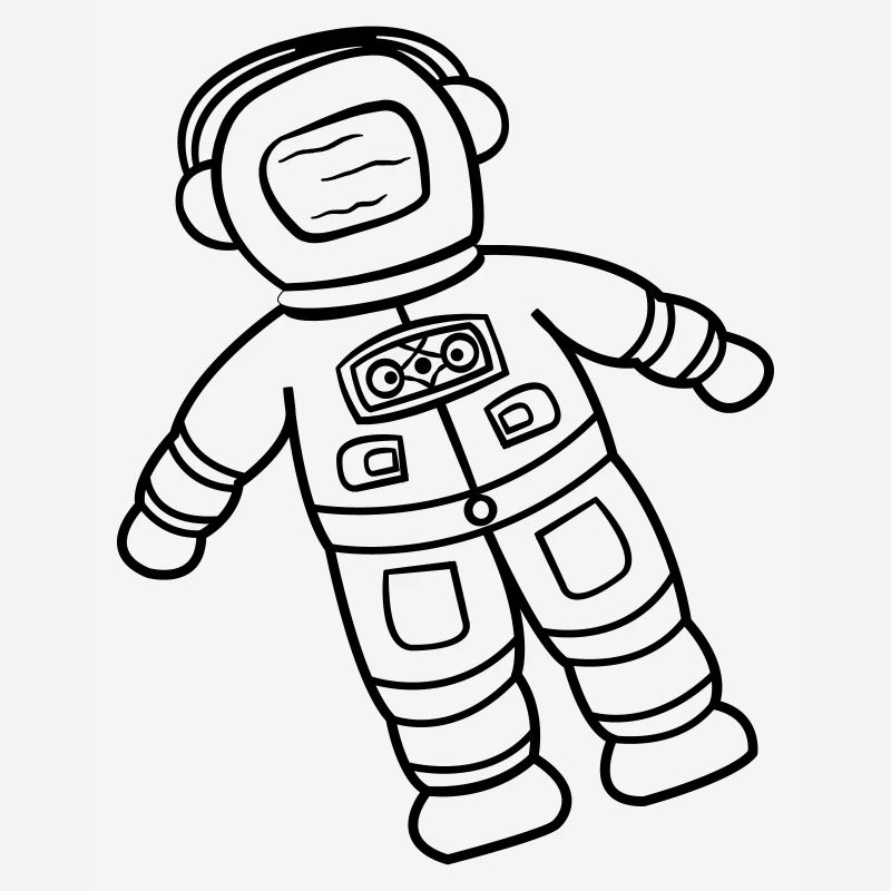 Astronaut Spaceman Doodle Space Explorer Drawn