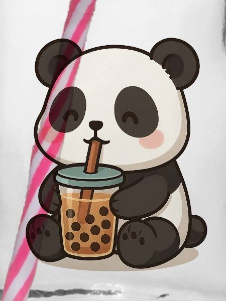 Pandabär mit Bubble Tea