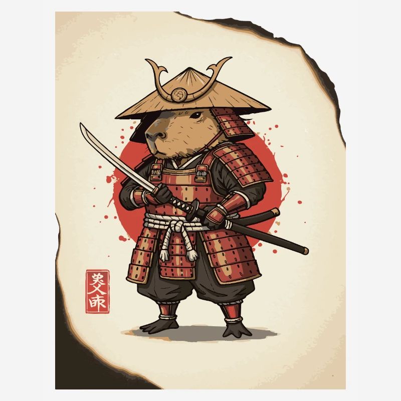 Anthropomorphic Rat Samurai in Armor
