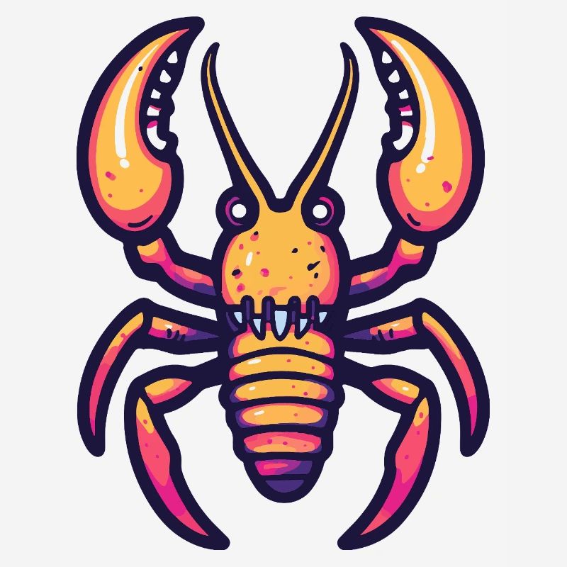 Lobster Crab Halloween Comic Funny