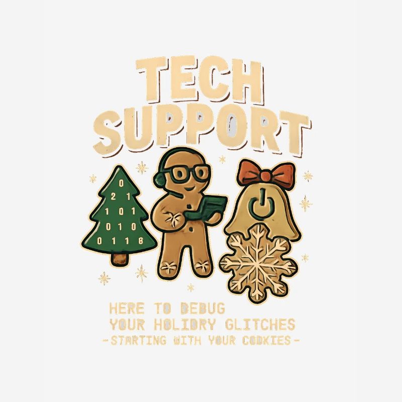 Support technique vintage Rétro IT Noël