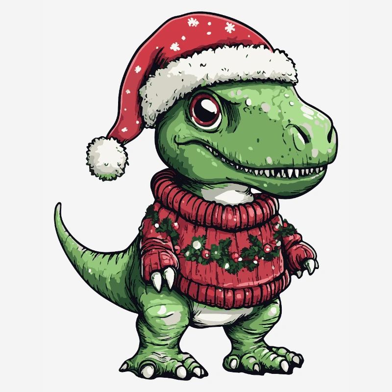 Noël de Noël T-Rex Dinosaure
