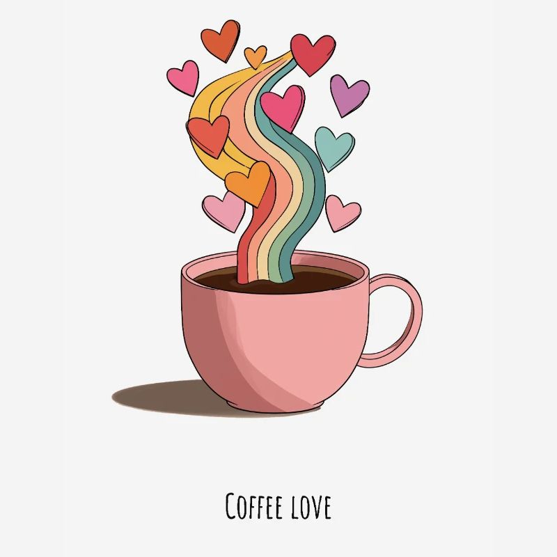 KaffeeLiebe Regenbogen Dampf