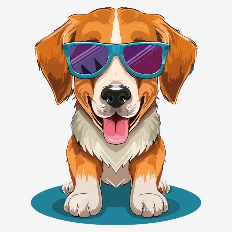 Beagle with sunglasses
