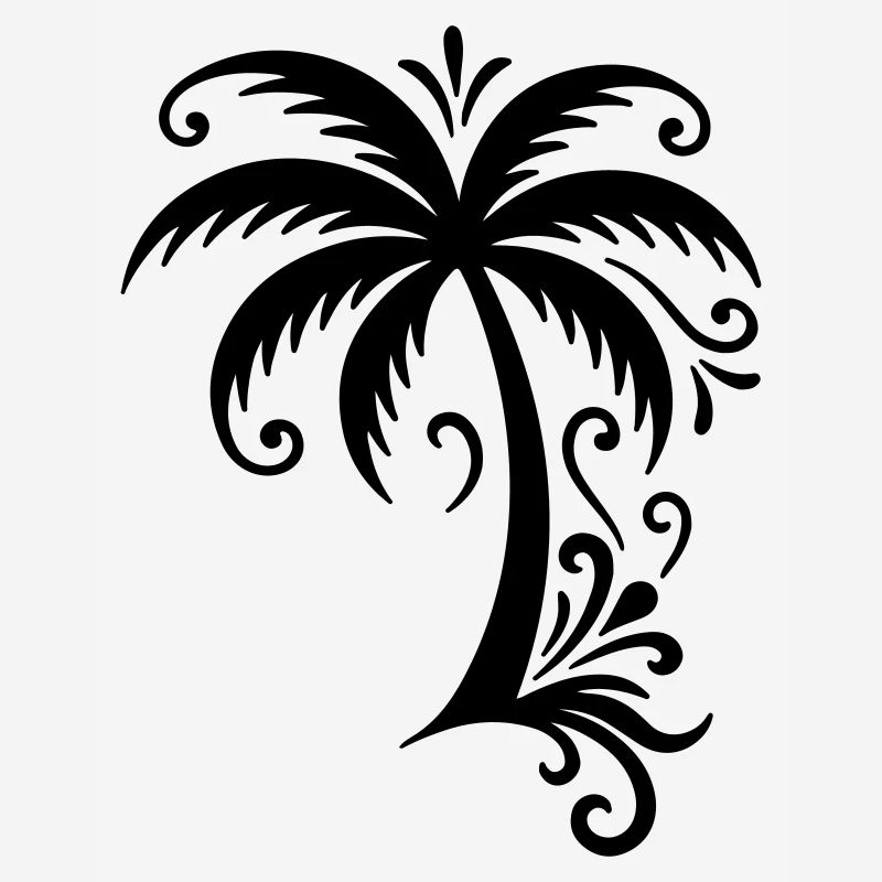 Palm tree icon beach