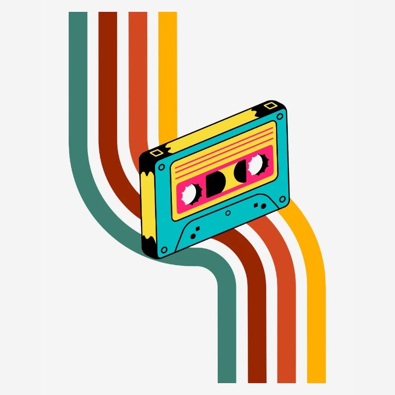Cassette Neon Rainbow