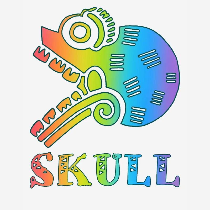 Multicolored Tribal Skull