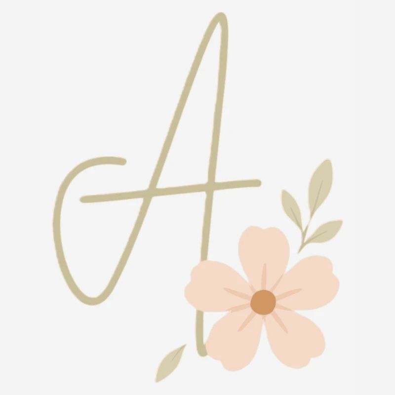 Monogram A Floral