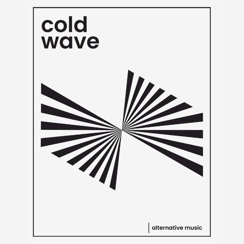 Design eines Cold-Wave-Musikplakats