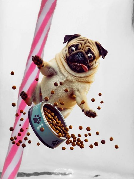 Pug Futtersturm Chaos