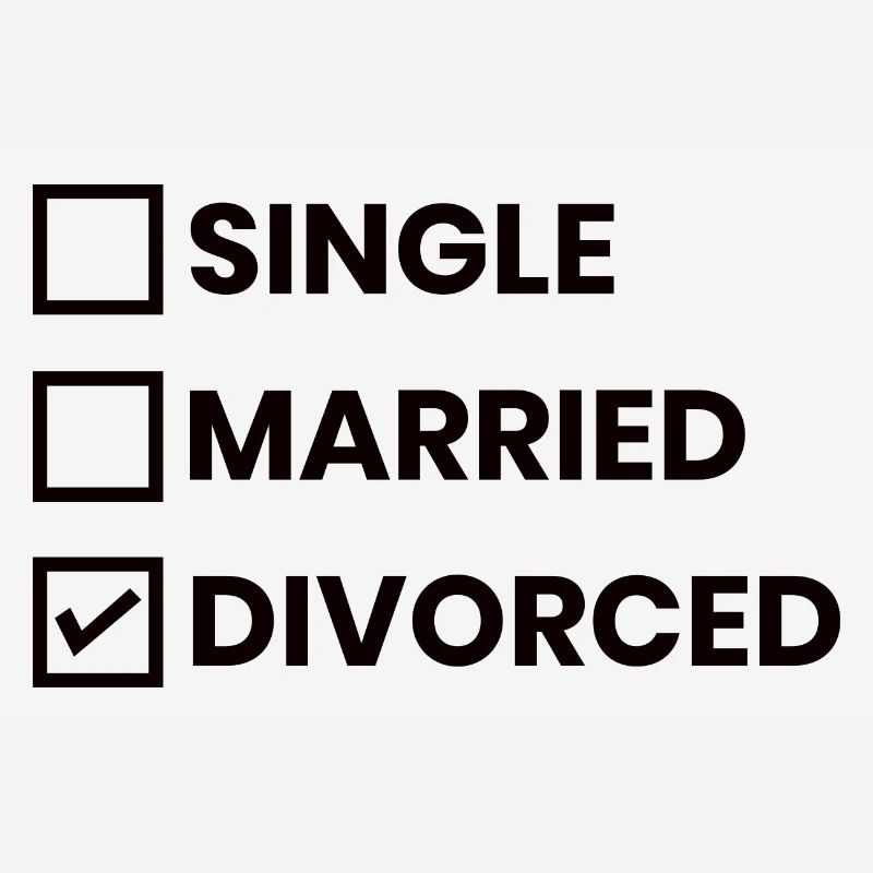 Divorced Marriage Ende Ehe Scheidung New Single