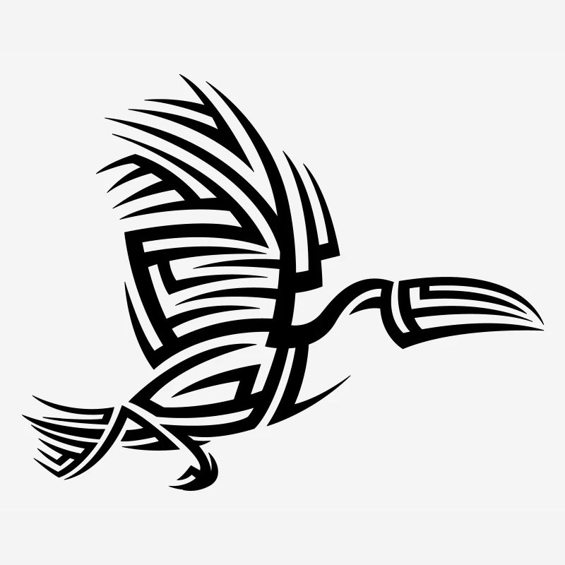 Tatouage tribal Toucan