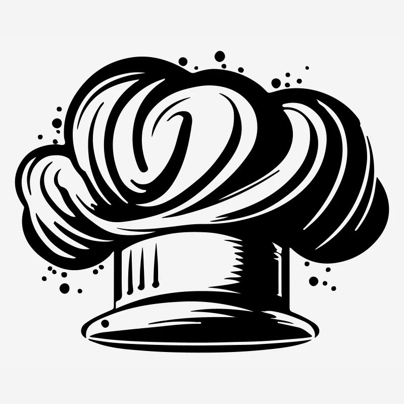 Chef's Hat Silhouette Cooking Chef