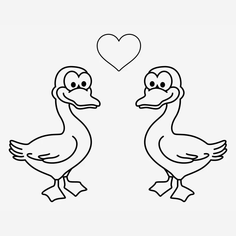 Goose Comic Couple Love