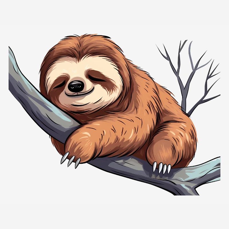 Cute sleeping sloth for sloth fans