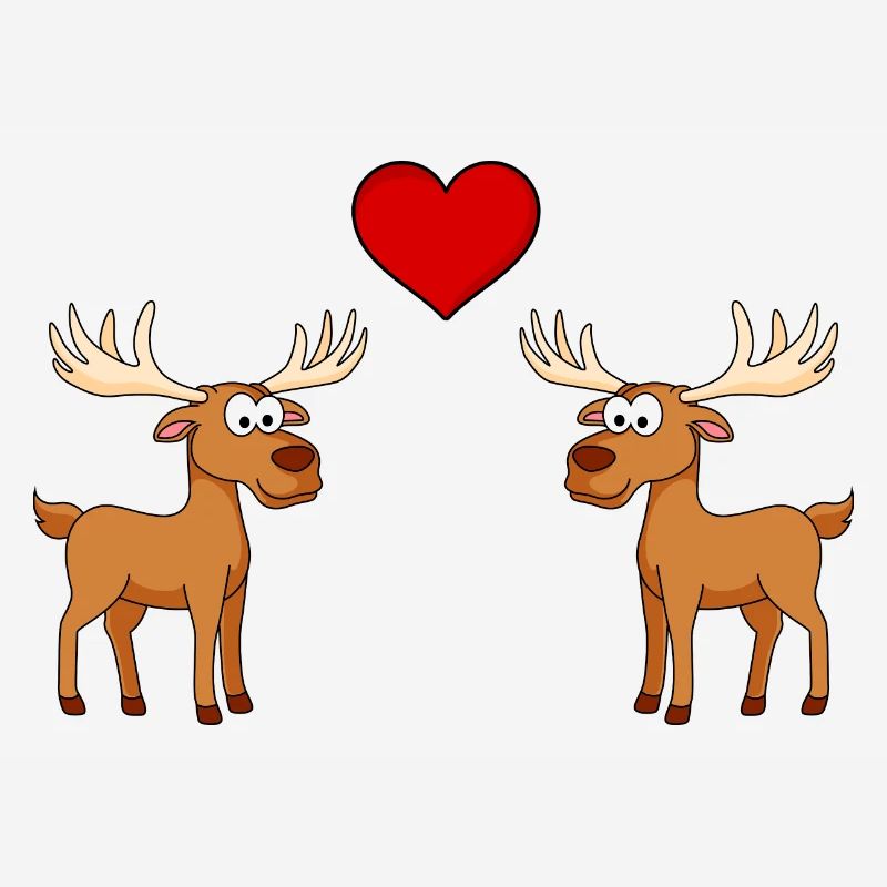 Moose Comic Couple Love
