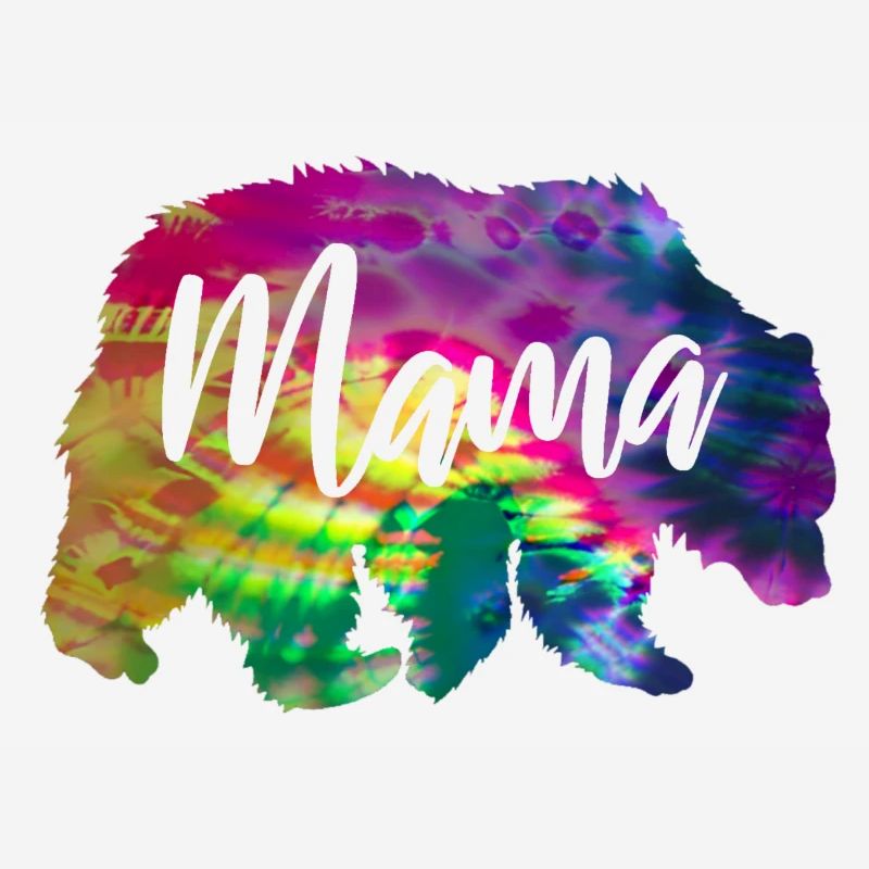 Mama Bear Tie Dye Batik Bear