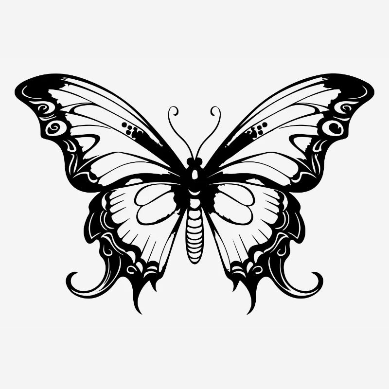 Silhouette de papillon Boho