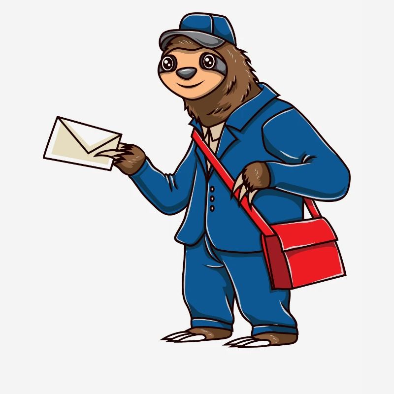 Faultier Briefträger Postbote Sloth