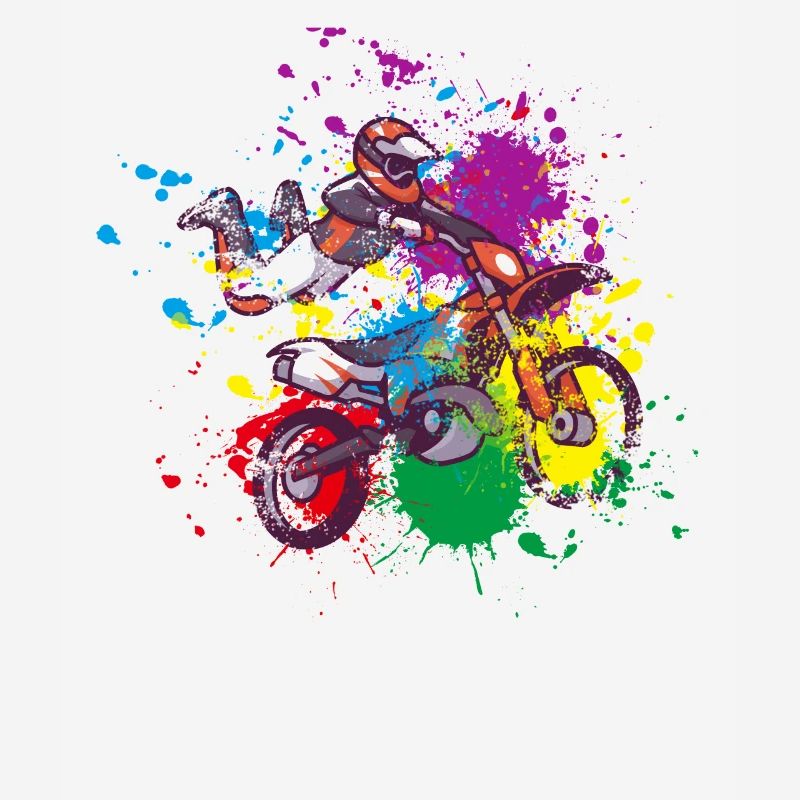 Colored Motocross gift for Biker