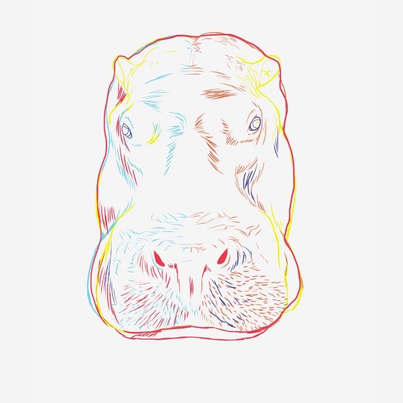 Neugieriger Nilpferd