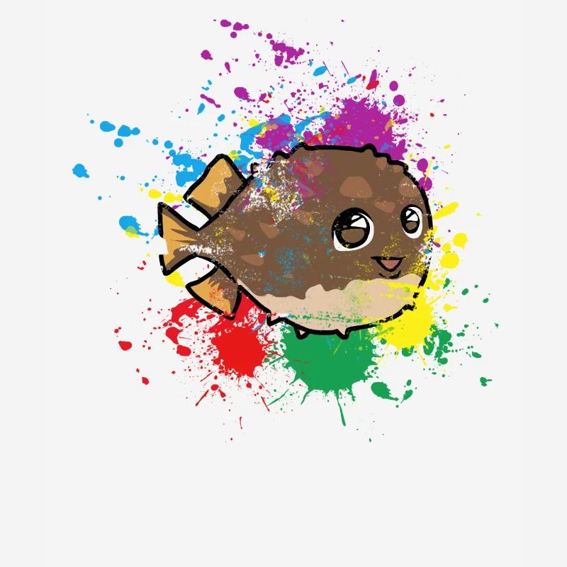 Colored Puffer fish
