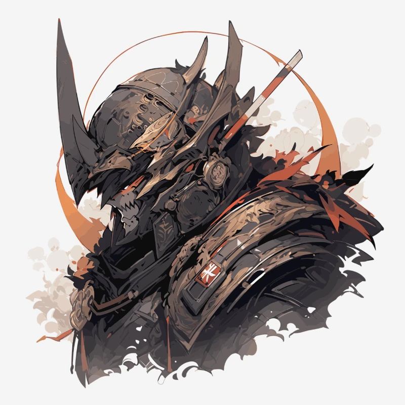 Futuristic Samurai Warrior Clouds
