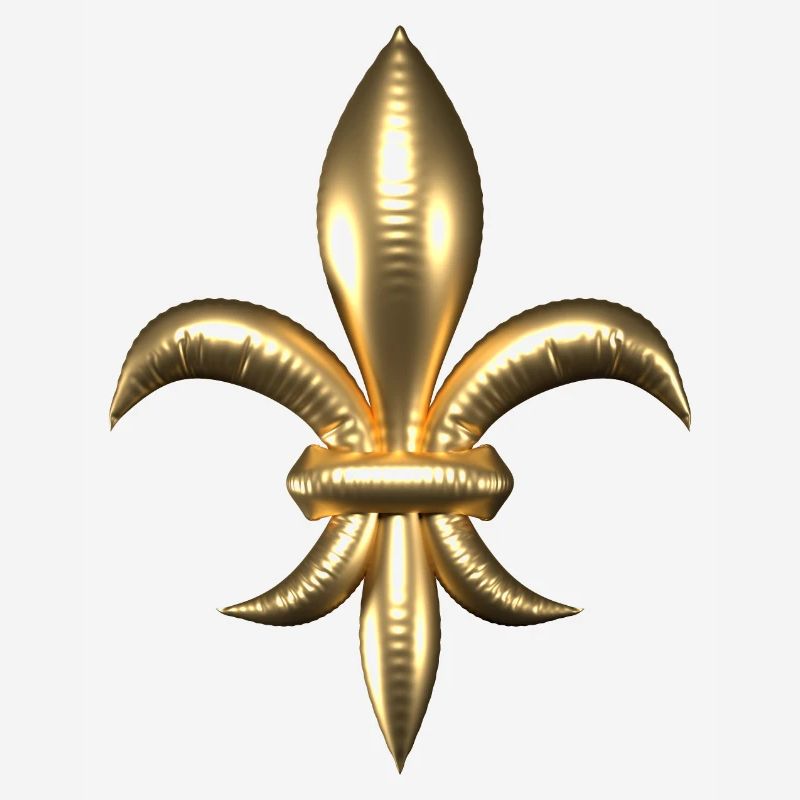 Fleur de Lys / Fleur de Lis à l’aspect or ballon