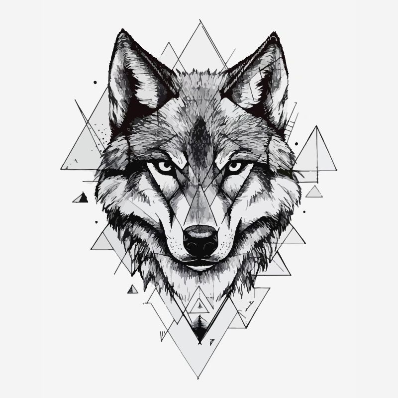 Wolf Wolf Head Geometric Art Nature Wilderness